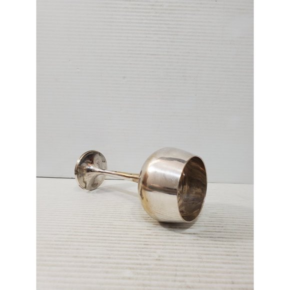 Vintage metal Goblet Chalice Wine Cup Modern Mid Century Metal Glasses Stemware - Picture 7 of 10
